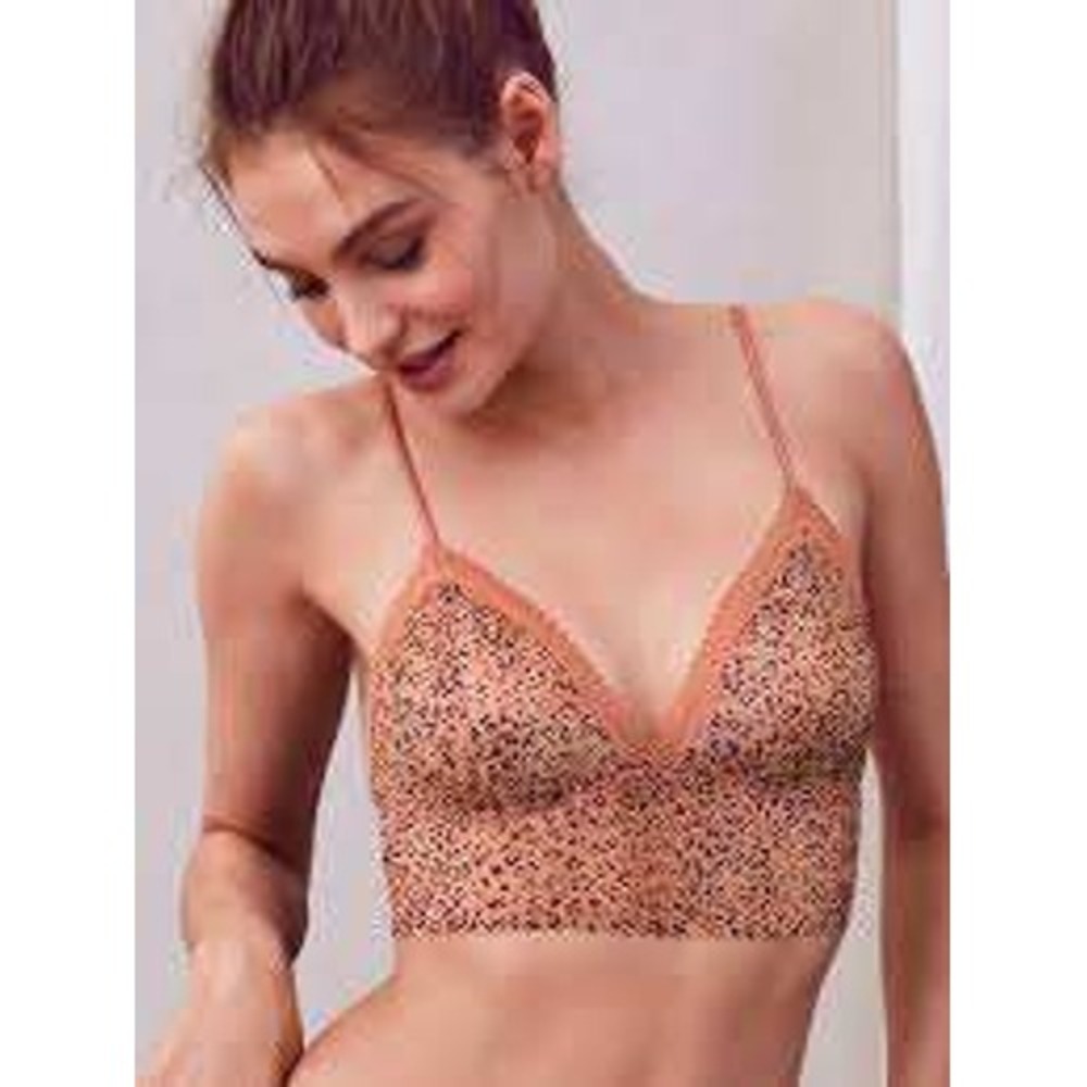 NWT Victoria's Secret Wireless Padded Lace Bralette Leopard Print Medium